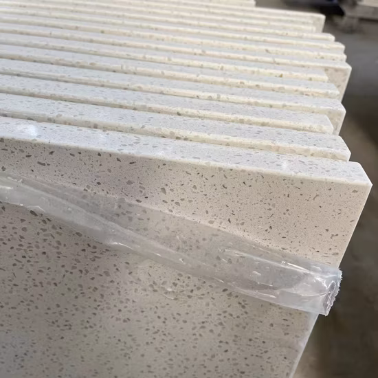 Dalle de pierre de Quartz pour armoires de cuisine, plan de travail, Surface solide, comptoir en marbre artificiel blanc, nouveaux produits