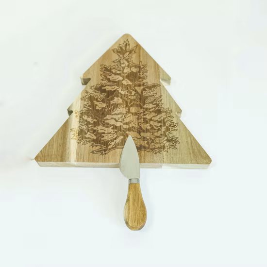 Planche à découper en bambou en forme d'arbre de noël, planche à découper en bois, planche de service de charcuterie et de fromage