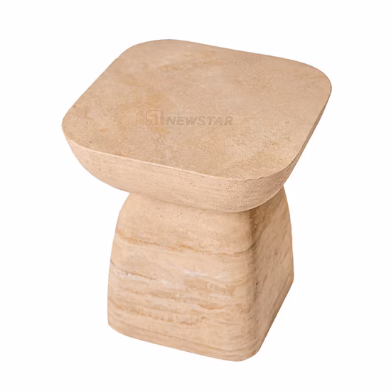 Table basse moderne Console Tables d'appoint chambre lit côté travertin marbre pierre Table basse