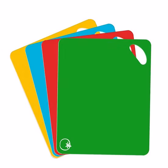 Planche à découper en plastique de cuisine Flexible, planche à découper pliable pour légumes 6 pièces