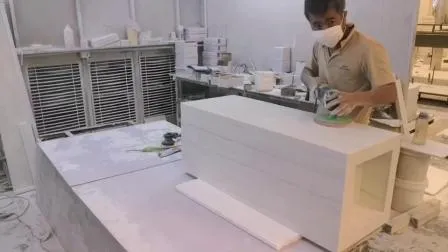 Dessus de banc en pierre de quartz de cuisine noire pour le projet